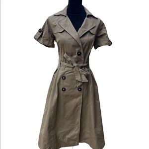 Zara khaki safari dress size large
